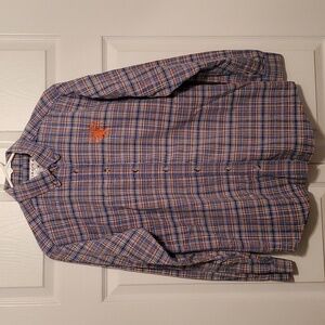 Crazy Cowgirl Women's Plaid Button Down Shirt Size Large